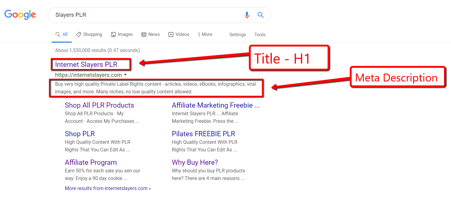 how to build a website - title tags