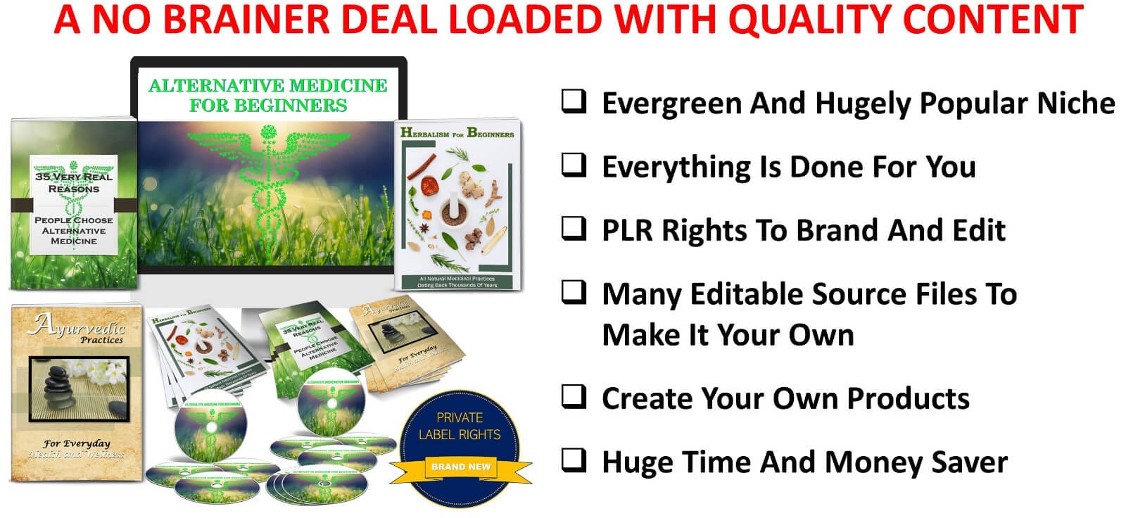 Alternative Medicine For Beginners and Herbalism PLR