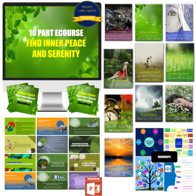 10 Part eCourse: Find Inner Peace & Serenity In A Chaotic World 300+ Piece PLR Pack