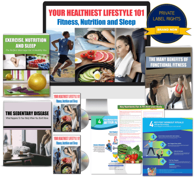 Your Healthiest Lifestyle 101: Fitness, Nutrition And Sleep Giant Content Pack with PLR Rights