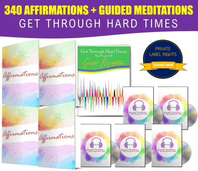 Get Through Tough Times: Affirmations And Guided Meditations Giant PLR