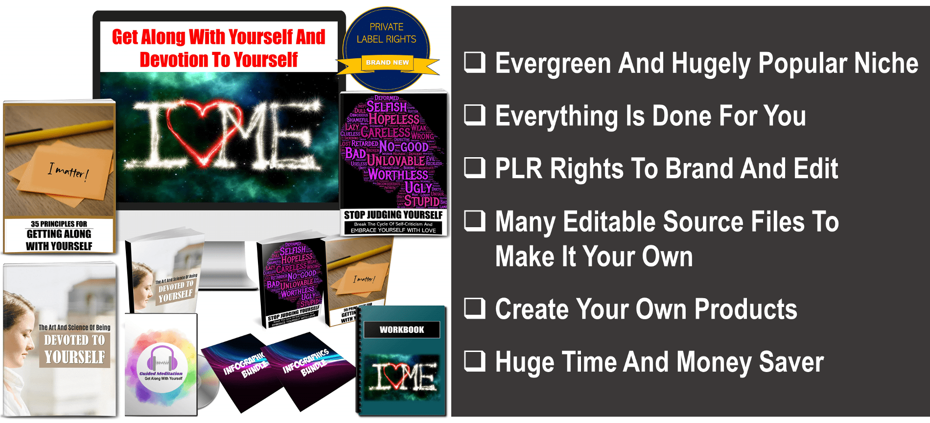 Get Along With Yourself And Devotion To Yourself Giant PLR