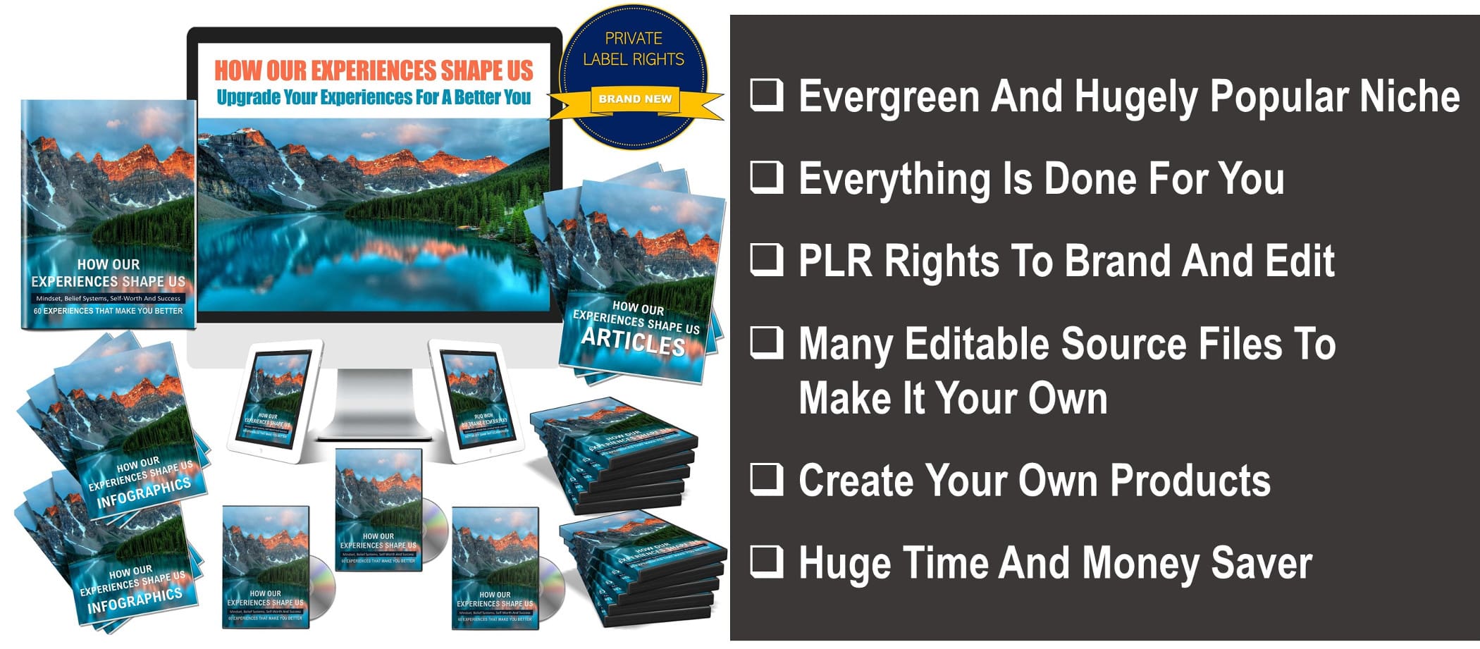 How Our Experiences Shape Us: Upgrade Your Experiences For A Better You PLR