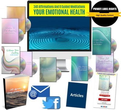 340 Affirmations And 8 Guided Meditations: Your Emotional Health Giant PLR