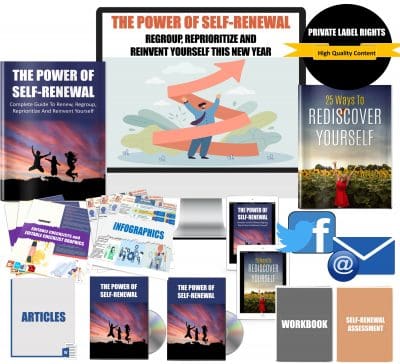 The Power Of Self-Renewal: Regroup, Reprioritize And Reinvent Yourself This New Year PLR