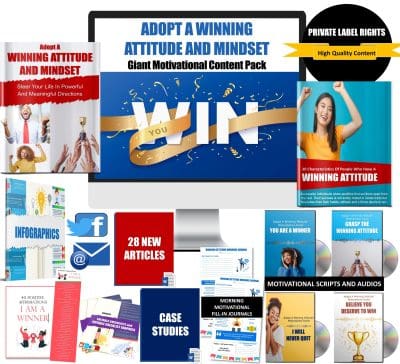 Adopt A Winning Attitude And Mindset Giant Motivational PLR