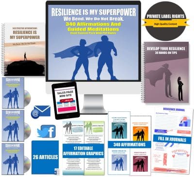 Resilience Is My Superpower: 340 Affirmations And Guided Meditations PLR