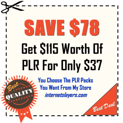 Save $78! $115 Worth Of High Quality PLR Of Your Choice For $37