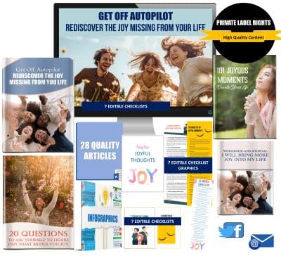 Get Off Autopilot - Rediscover The Joy Missing From Your Life Giant PLR