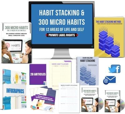 Habit Stacking + 300 Micro Habits For 12 Areas Of Life And Self PLR