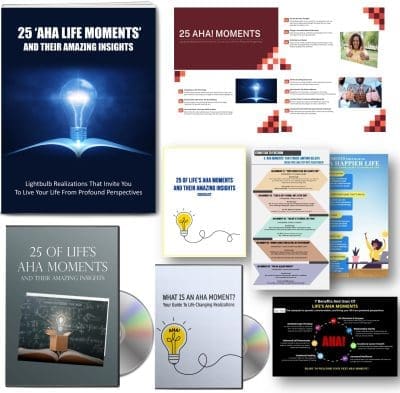 25 Aha! Life Moments and Their Amazing Insights PLR